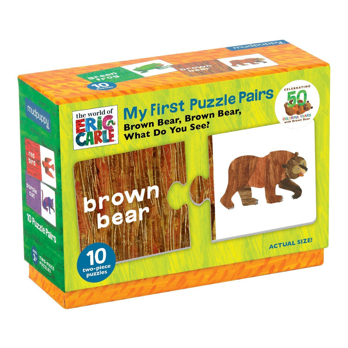 Mudpuppy Puzzle Pairs Eric Carle's Brown Bear - Tadpole