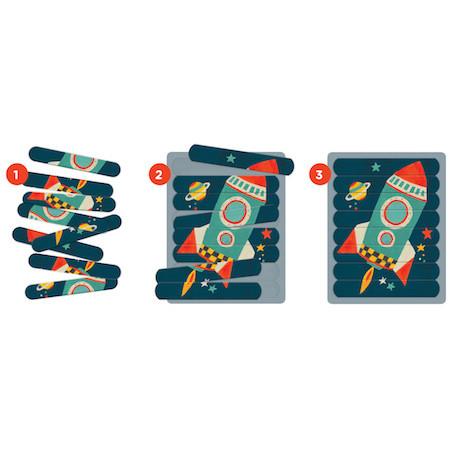 Mudpuppy Puzzle Sticks Transportation - Tadpole
