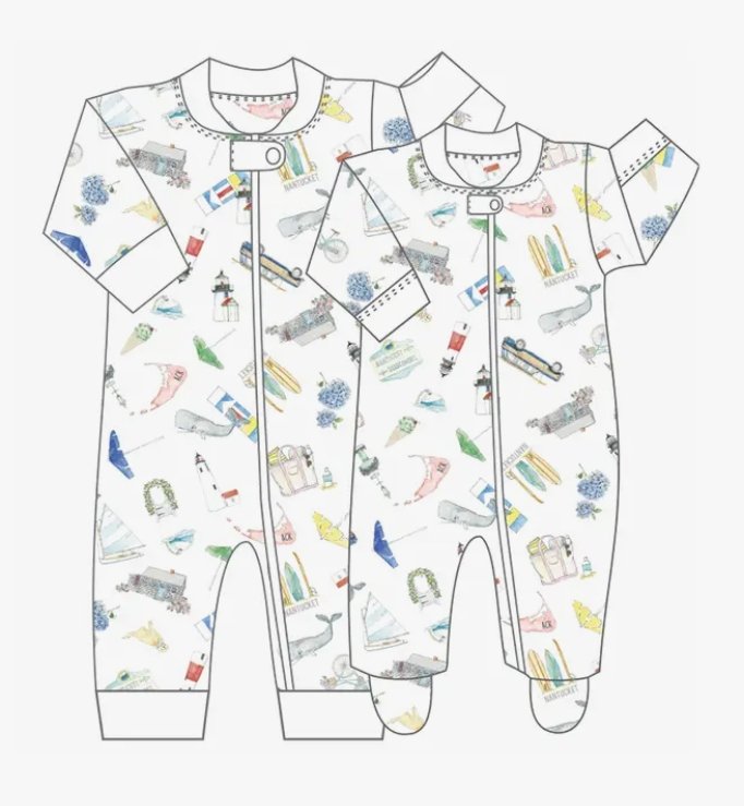 Nantucket Zipper Romper - Tadpole