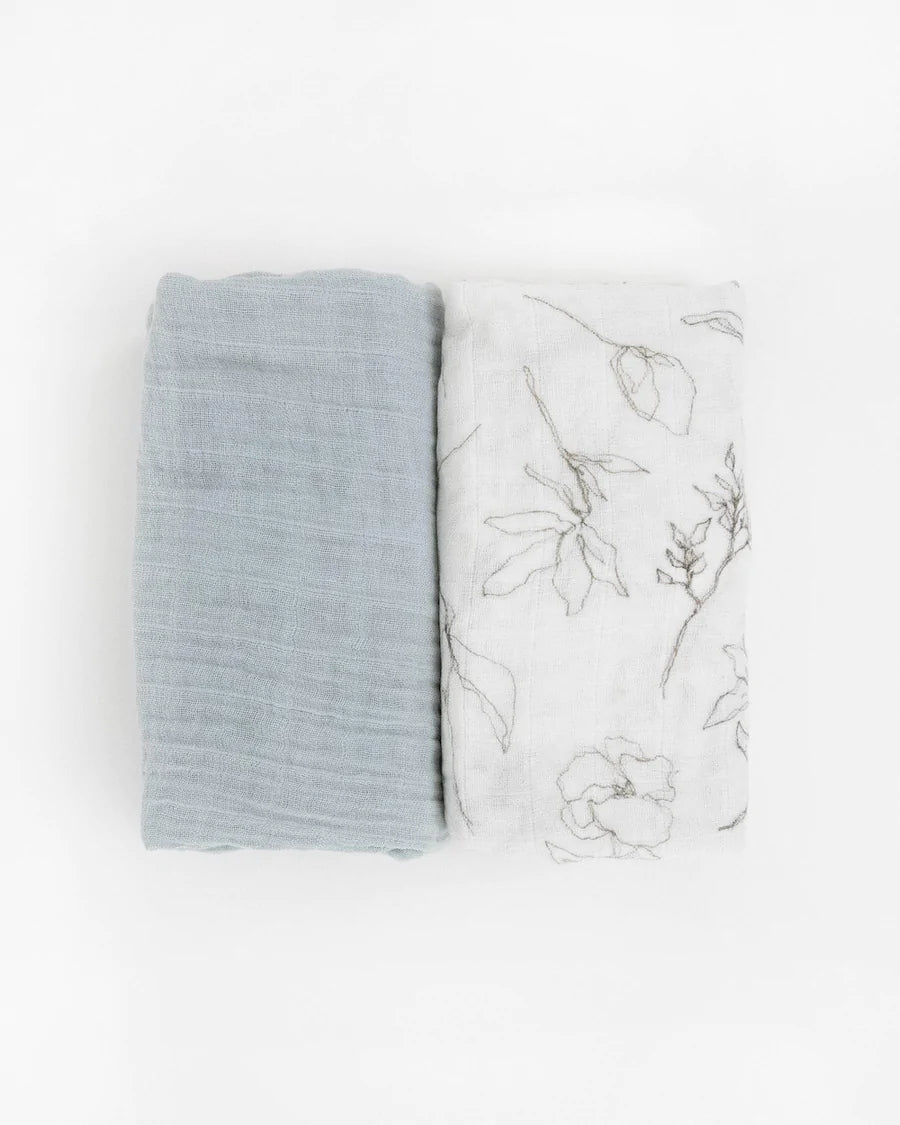 Organic Cotton Muslin Swaddle Blanket Set - Tadpole