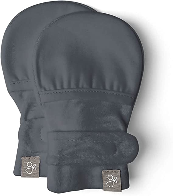 Organic Cotton stay on mitts ( Preemie) -Midnight - Tadpole