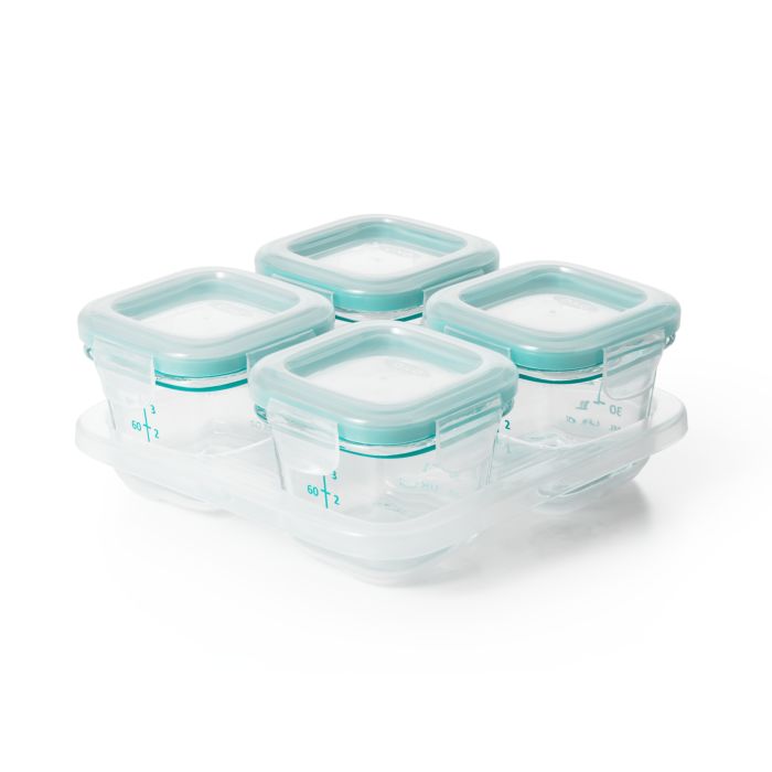 OXO Glass Baby Blocks Teal 4oz - Tadpole