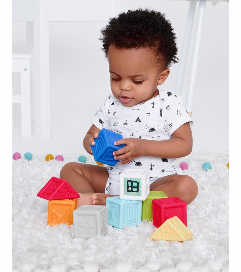 Skip Hop Vibrant Village Squeeze & Squeak Blocks - Tadpole