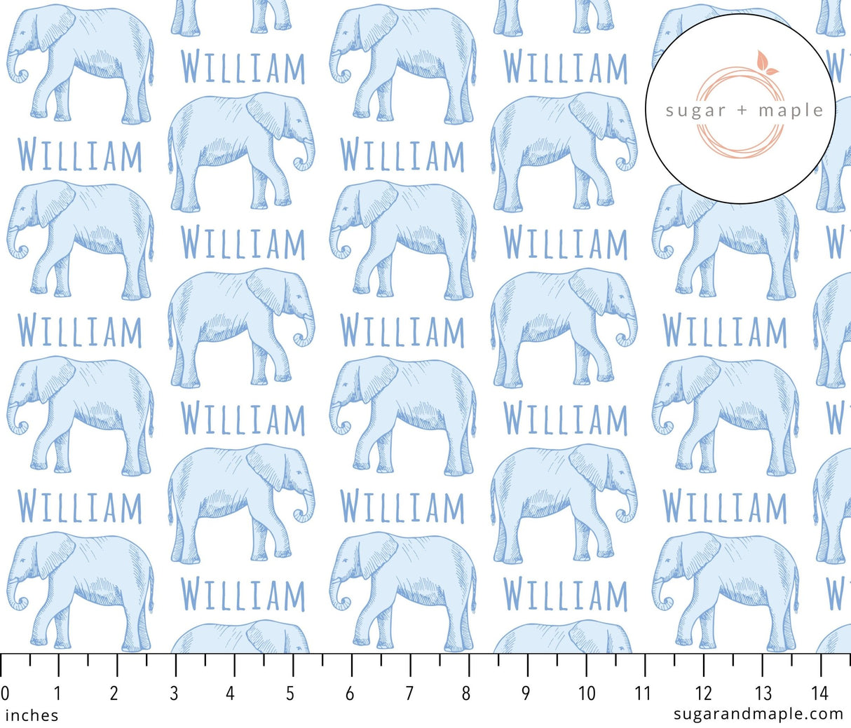Sugar + Maple Large Blanket & Hat Set - Elephant Blue - Tadpole
