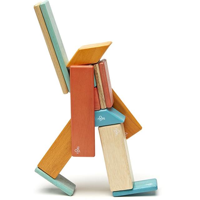 Tegu 14-Piece Magnetic Block Set - Sunset - Tadpole
