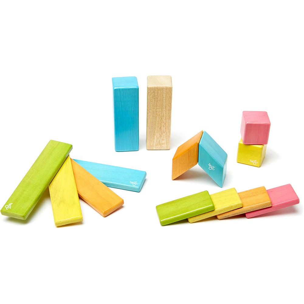 Tegu 14-Piece Magnetic Block Set - Tints - Tadpole