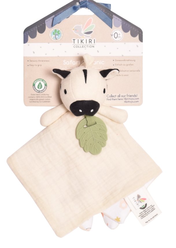 Tikiri Toys Organic Safari Comforter & Teether - Tadpole