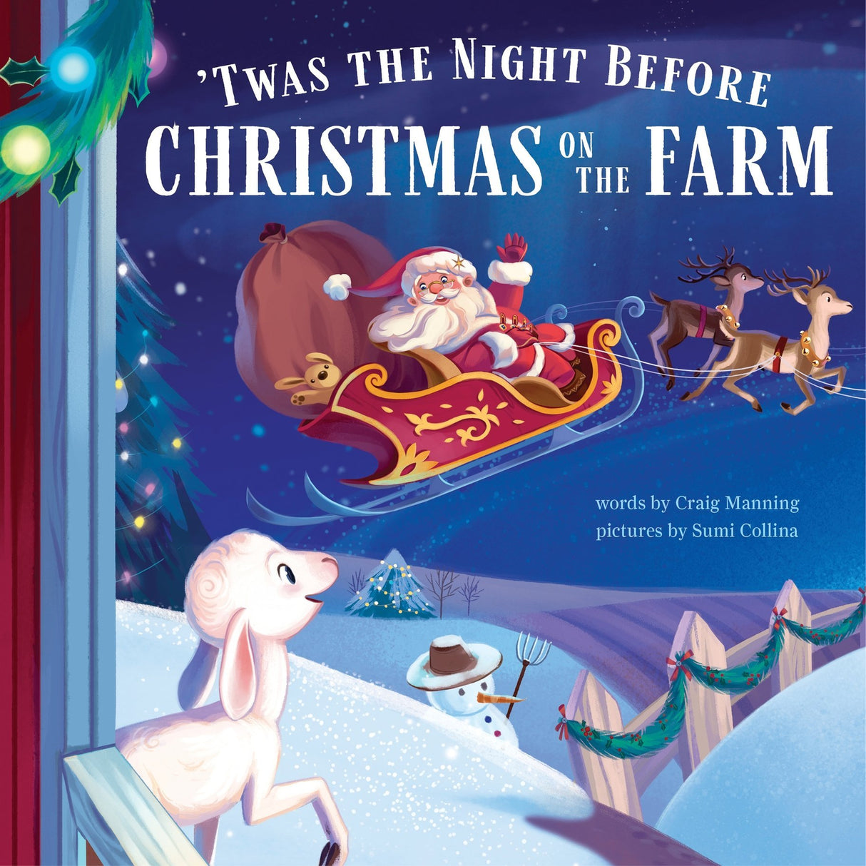 'Twas the Night Before Christmas on the Farm (hardcover) - Tadpole