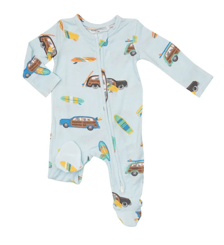 WOODY SURF SHARKS 2-Way Zipper Footie - Tadpole