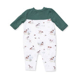 Pointer Pups and Duck Buddies - Romper with Contrast Sleeves