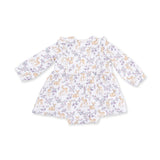 Floral Deer - Long Sleeve Ruffle Bodysuit Dress