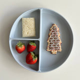 Baby Plate with Suction and  Divided Portions (Sky)