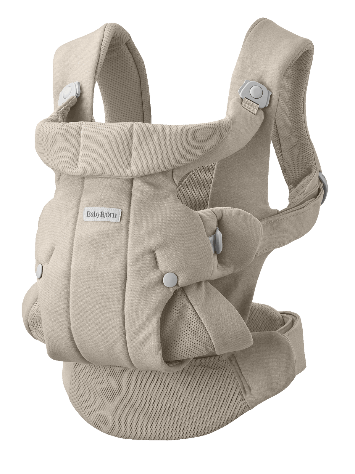 BabyBjorn Baby Carrier Hold in Sand Gray brushed woven