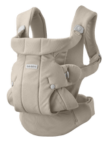 BabyBjorn Baby Carrier Hold in Sand Gray brushed woven