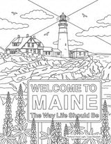 Color Me in Maine: A Coloring Book for All Ages