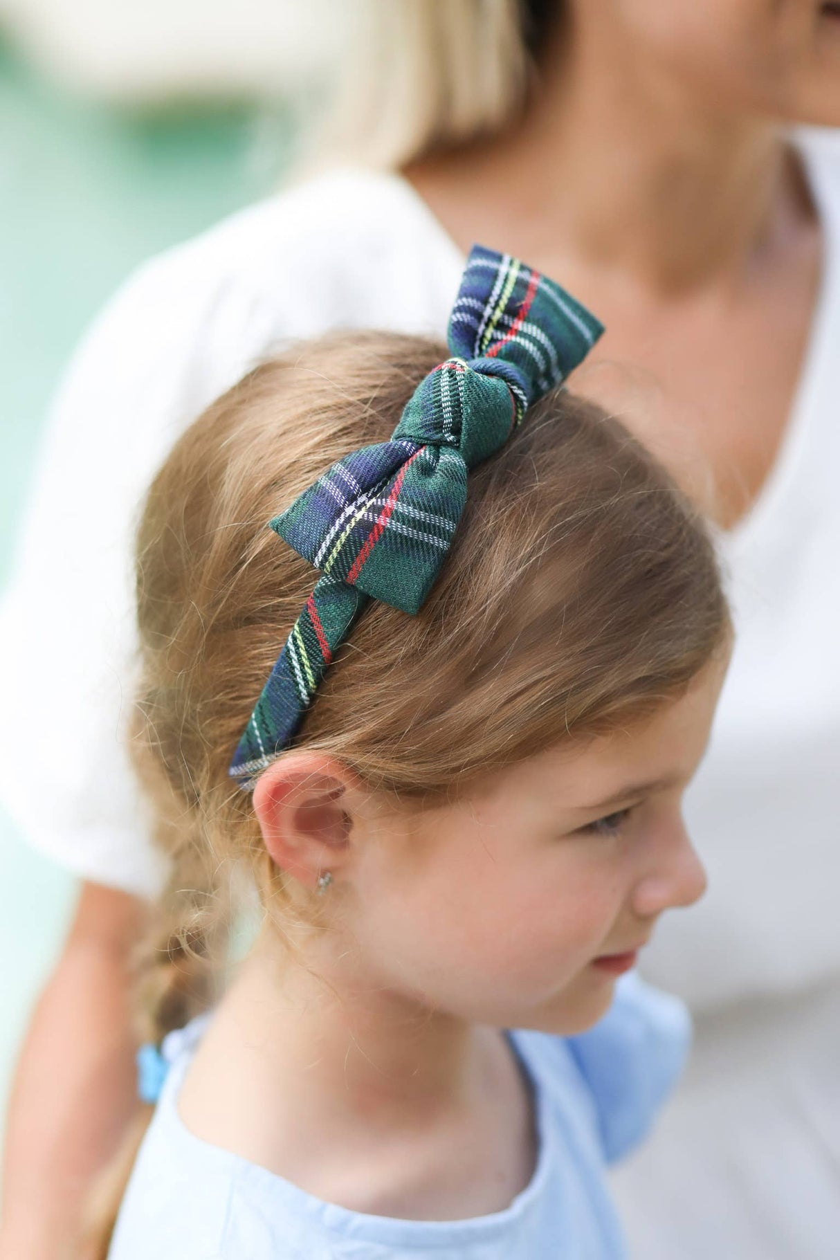 Plaid Bow Headband in Scottie Stewart Plaid