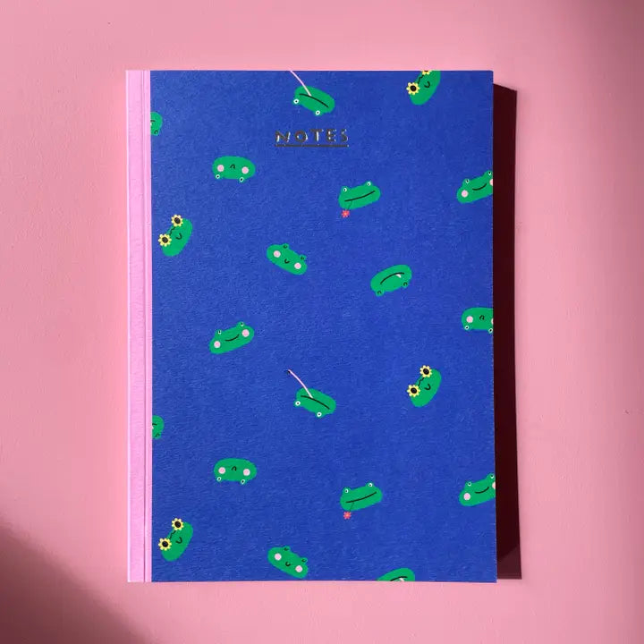 Frog Notebook - Cute A5 - Blank Inside - Journal - Animal