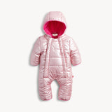 PINK SOLID METALLIC PUFFER PRAM