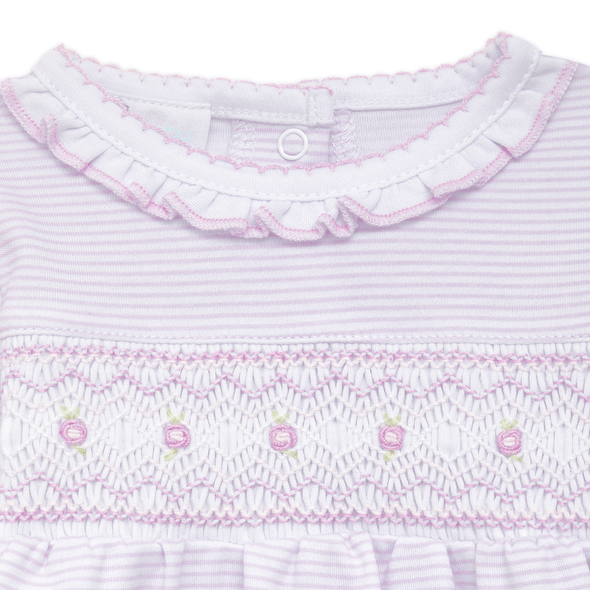 Julia Smocked Footie - Pink