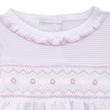 Julia Smocked Footie - Pink