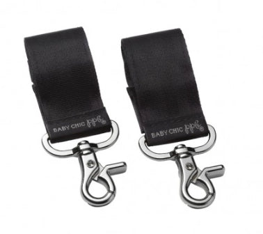 Valet Stroller Clips - Black with Silver