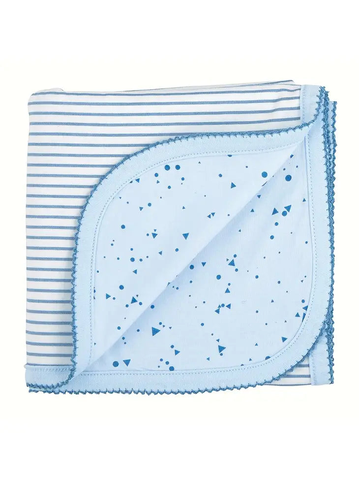 Blue Geo Reversible Blanket