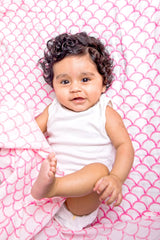 Sakura Organic Swaddle Set (Cherry Blossom & Pink Stripe)