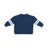Football Helmets - Drop Sleeve Sweatshirt with Varsity Stripes Maroon Helmet