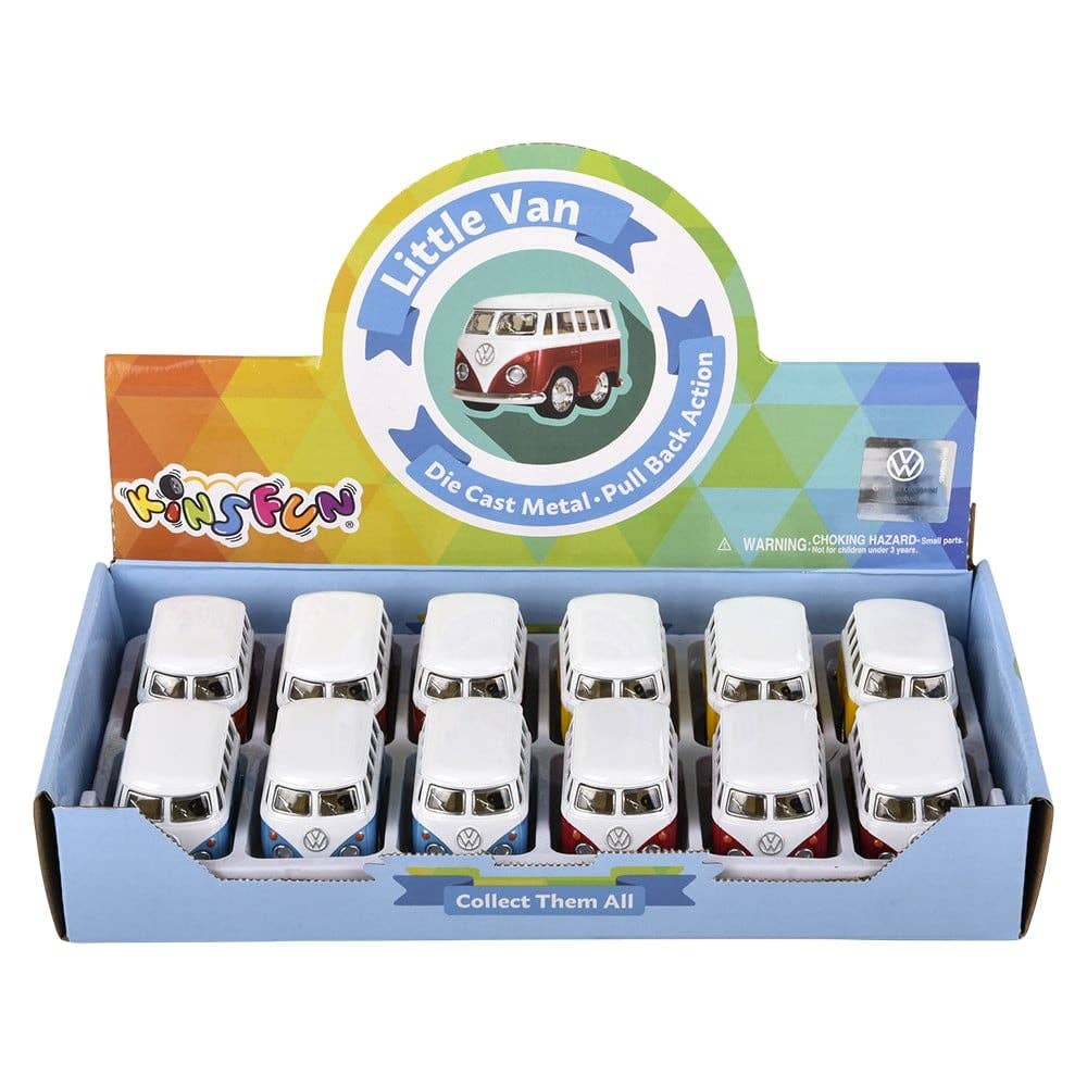 2" Diecast Pull Back VW Mini Bus LLB Car Toys