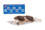 Cocoa Cloud Transparent Keyhole Sunglasses with Amber Lens