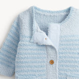 CHENILLE BLUE SWEATER ROMPER