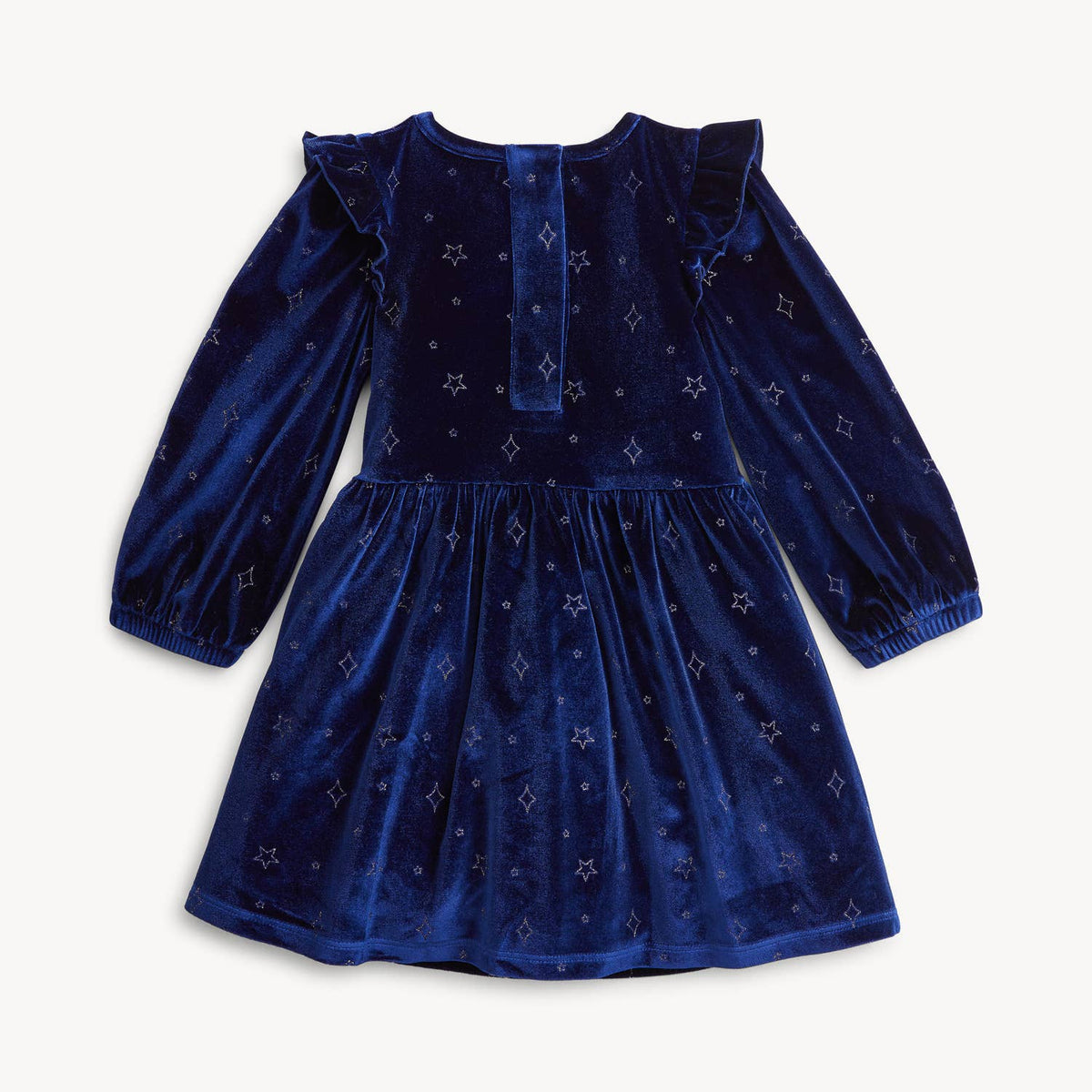BLUE STAR VELOUR GIRLS DRESS
