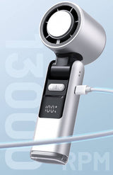 Handheld Ice Cooling Fan & Flashlight