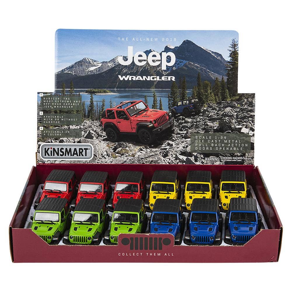 5" Diecast 2018 Jeep Wrangler Hard Top  12/Display
