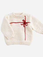 Present Sweater Cream/Red | Kid Baby Holiday Christmas