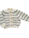 Rib Knit Stripe Cardigan, Bowie Grey | Baby & Kid Sweater