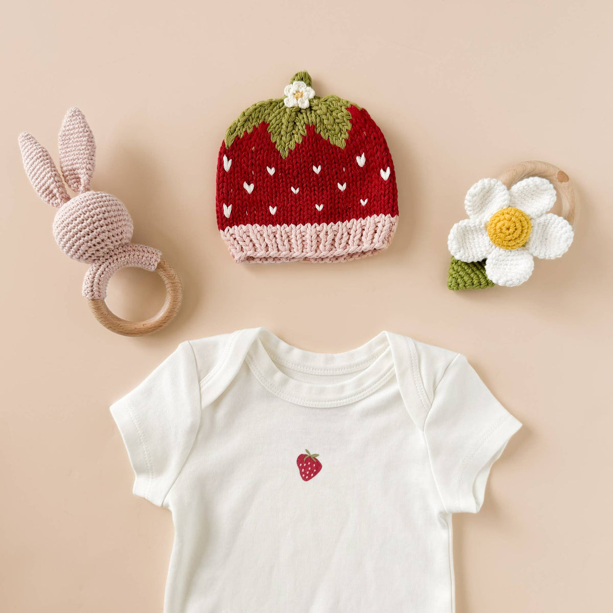 Cotton Addie Strawberry Beanie Baby Hat Gift