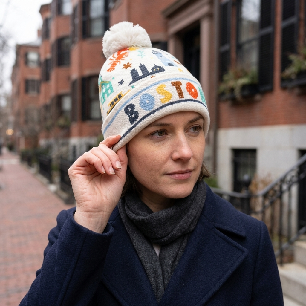 Boston Icons Winter Pom Hat
