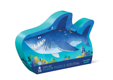 36 extra-thick puzzle pieces (27x20 inches) with soy-based ink illustrations, stored in a themed shaped box. Durable cardboard resists tearing, developing toddlers' hand-eye coordination and problem-solving skills.
