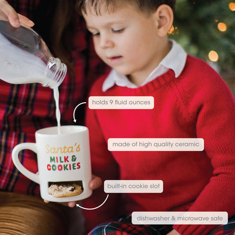 Christmas Mug with Cookie Slot, Santa's Milk & Cookies
