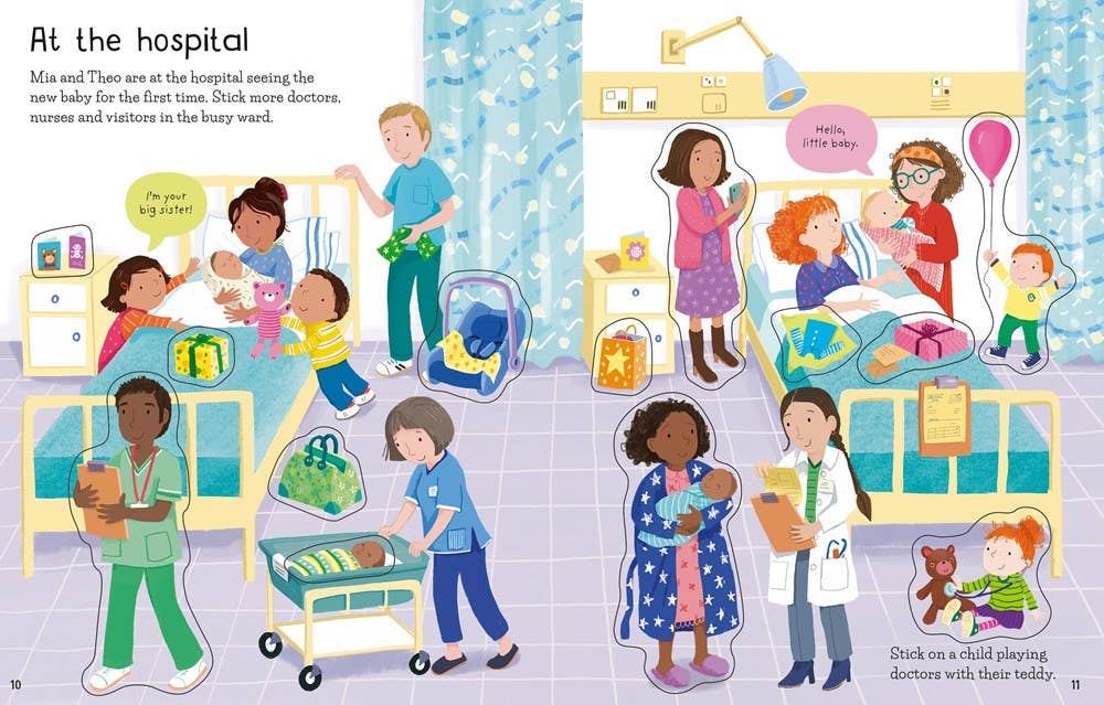 First Sticker Book The New Baby : Usborne