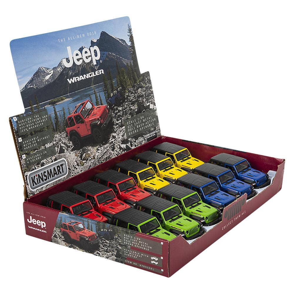 5" Diecast 2018 Jeep Wrangler Hard Top  12/Display