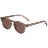 Cocoa Cloud Transparent Keyhole Sunglasses with Amber Lens