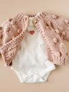 Popcorn Cardigan Baby & Kids Valentine's Sweater