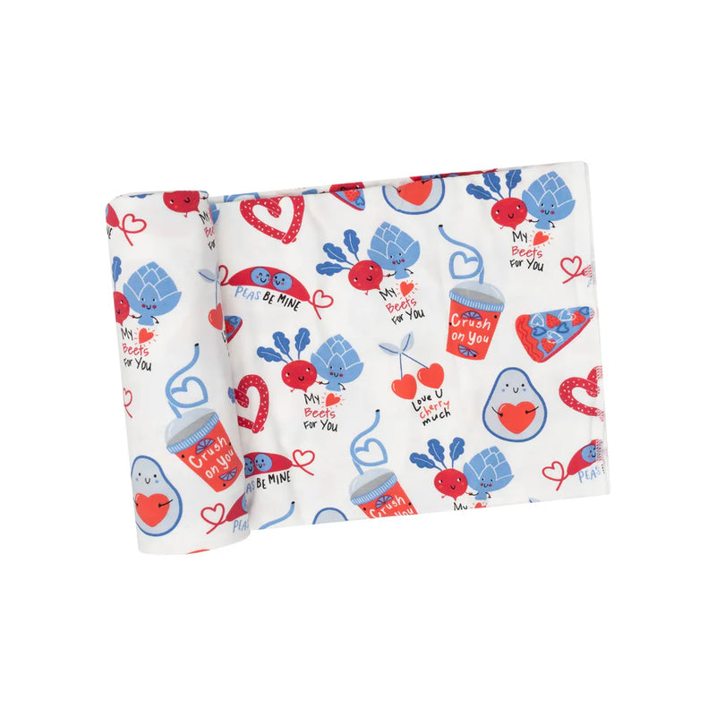 Love You Foodie Much Swaddle Blanket 45X45