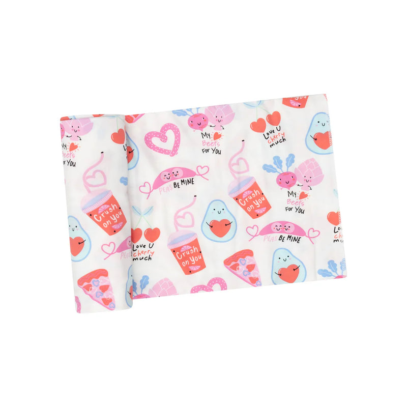 Love You Foodie Much Swaddle Blanket 45X45