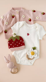 Cotton Addie Strawberry Beanie Baby Hat Gift