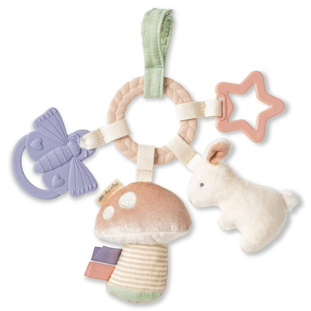 Bitzy Busy Ring - Teething Activity Toy Rainbow