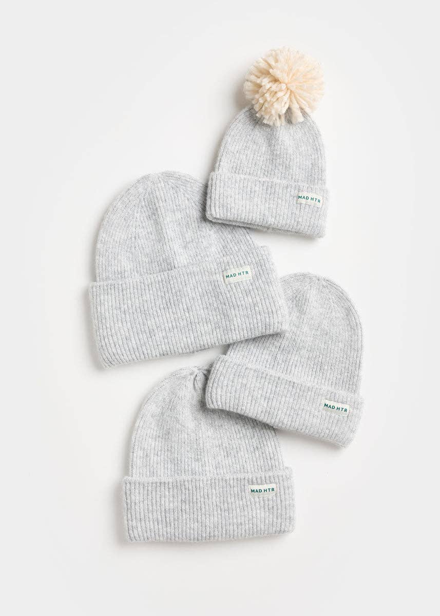 MAD HTR Heather Knit Beanie - Infant - Heather Grey