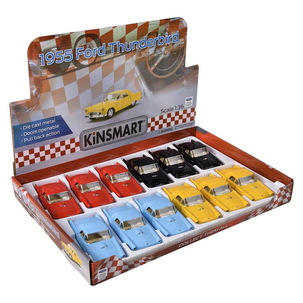 5" Diecast Pull Back 1955 Ford Thunderbird